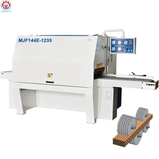 MÁY CƯA XẺ GỖ HỘP NHIỀU LƯỠI 4 TRỤC