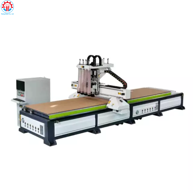 Máy cnc 4 đầu 2 bàn làm việc - bàn đôi
